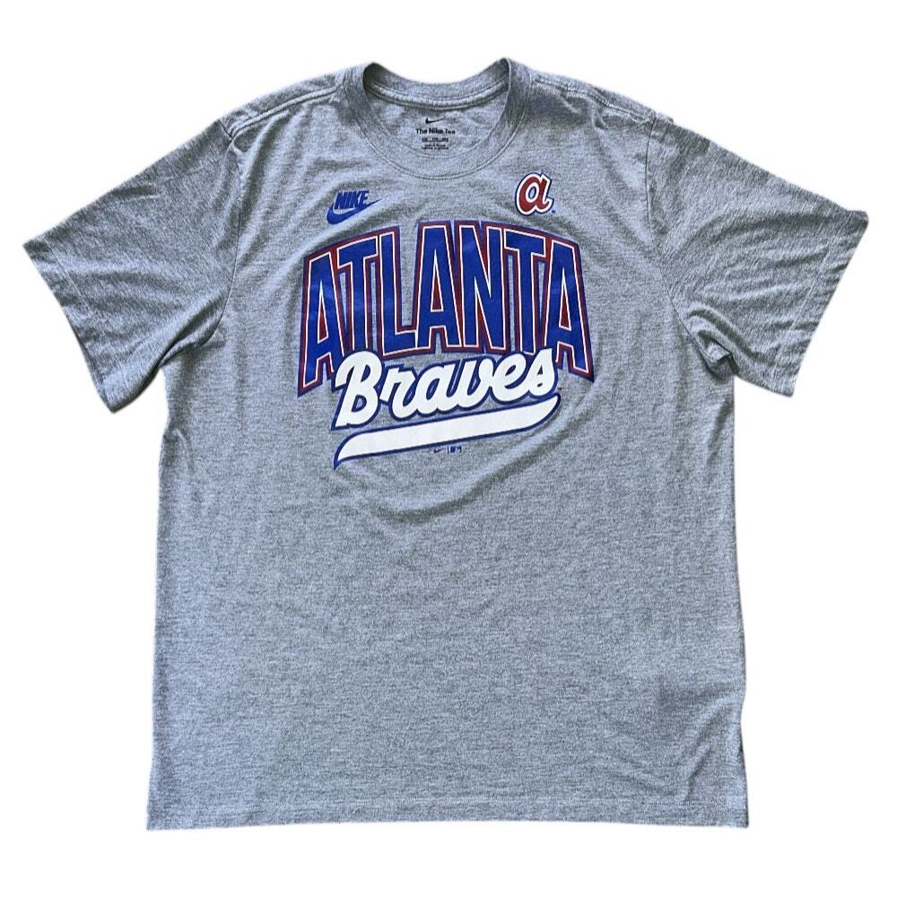 Nike Atlanta Braves Cooperstown Retro Heather Gray Tri-Blend T-Shirt 2XL